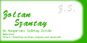 zoltan szantay business card